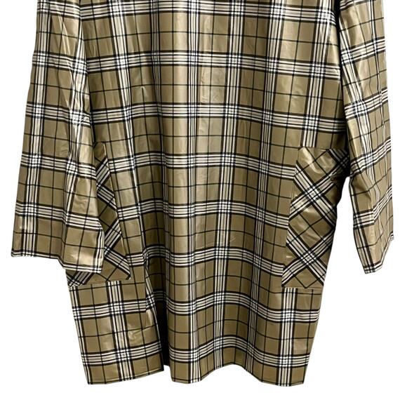 Totes Plaid Hooded Zip Up Raincoat Jacket - Picture 6 of 7